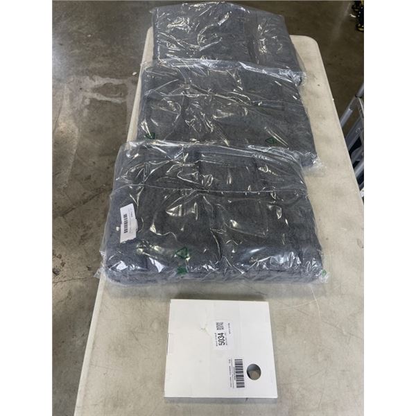 3 NEW OVERSIZED SHOWER TOWELS AND NEW SHOWER CURTAIN RINGS