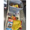 Image 1 : TOTE OF VINTAGE AND NEWER KIDS TOYS