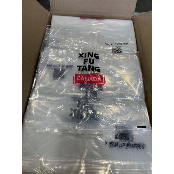 CASE OF NEW PLASTIC BAGS - BAGS HAVE SEAM DIVIDER