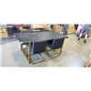 Image 1 : ARTICLE DINING SET WITH GLASS TOP, AND 4 UPHOLSTERED ARTICLE DINING CHAIRS, VERY GOOD CONDITION