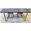 Image 8 : ARTICLE DINING SET WITH GLASS TOP, AND 4 UPHOLSTERED ARTICLE DINING CHAIRS, VERY GOOD CONDITION