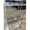 Image 3 : MODERN GOLD AND GLASS BAR CART