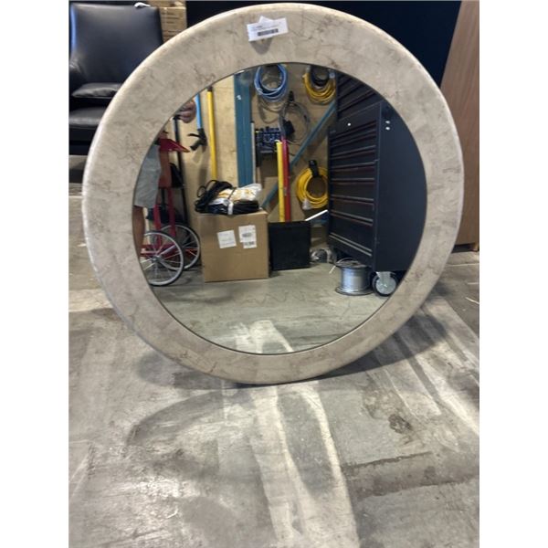 ROUND DECORATIVE WALL MIRROR, 40 INCH DIAMETER