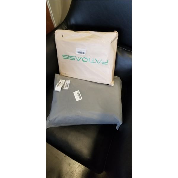 NEW EASY GOING OUTDOOR FIRE PIT COVER AND NEW OUTDOOR SWIVEL LOUNGE CHAIR COVER
