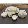 Image 1 : LOT OF MINTON CHINA - BALA PLATTER AND SERVING DISH, VANESSA CUPS, SAUCERS, CREAM, AND SUGAR