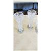 Image 2 : CRYSTAL BOWL AND 2 PINWHEEL CRYSTAL VASES.