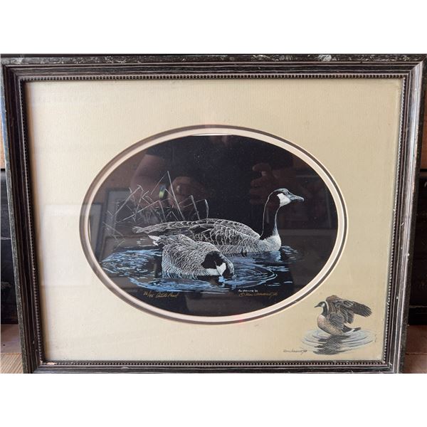 Ron Ukrainetz Goose Lithograph Framed