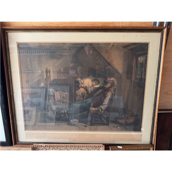Engraving "Worn Out" After William Rodney