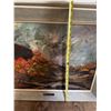 Image 4 : Framed Fall Landscape Oil Painting