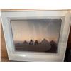 Image 1 : Framed Photograph of Pyramids at Sunset