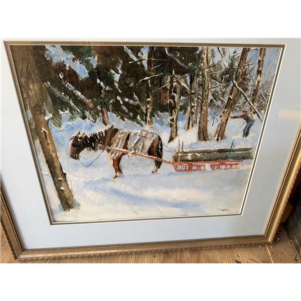 Frank Houghton Painting Collecting Wood