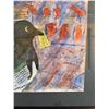 Image 3 : Framed Mixed Media Artwork with Bird and Diag