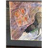 Image 4 : Framed Mixed Media Artwork with Bird and Diag