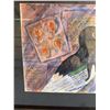 Image 5 : Framed Mixed Media Artwork with Bird and Diag