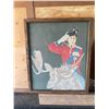Image 1 : Framed Painting of Soldier on Moose