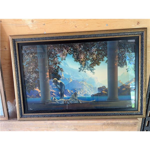 Framed Maxfield Parrish Print 38x26 Inch