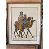 Image 1 : Framed Textile Art With Camel Riders