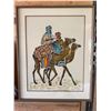 Image 2 : Framed Textile Art With Camel Riders
