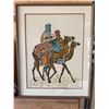 Image 3 : Framed Textile Art With Camel Riders