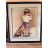 Image 2 : Framed Print Boy in Corner with Dog