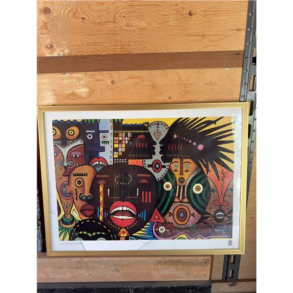 1992 Nakidu Signed African Mask Print
