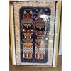 Image 1 : Framed Batik Textile Artwork with Dual Figure