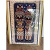 Image 2 : Framed Batik Textile Artwork with Dual Figure