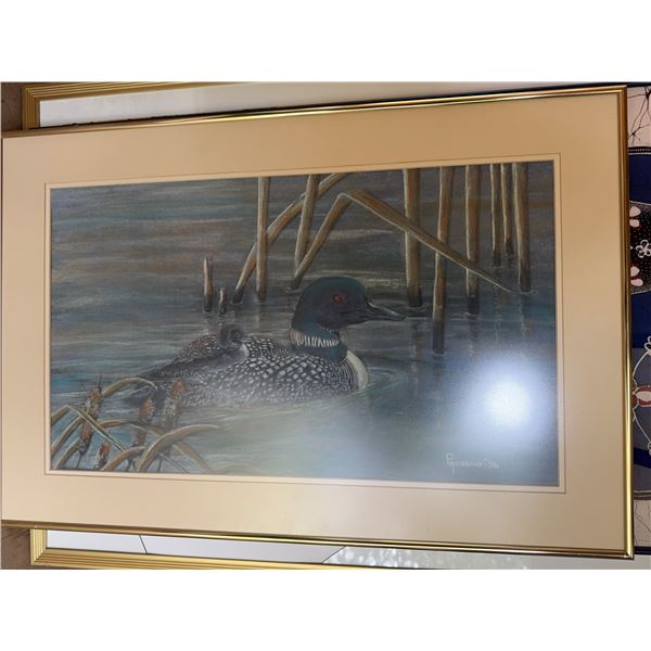 Poselio 1996 Loon and Chick Artwork