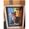 Image 2 : Framed Moose Landscape Painting