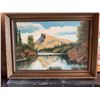 Image 2 : E. Almgren Mountain Lake Oil Painting