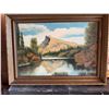 Image 3 : E. Almgren Mountain Lake Oil Painting