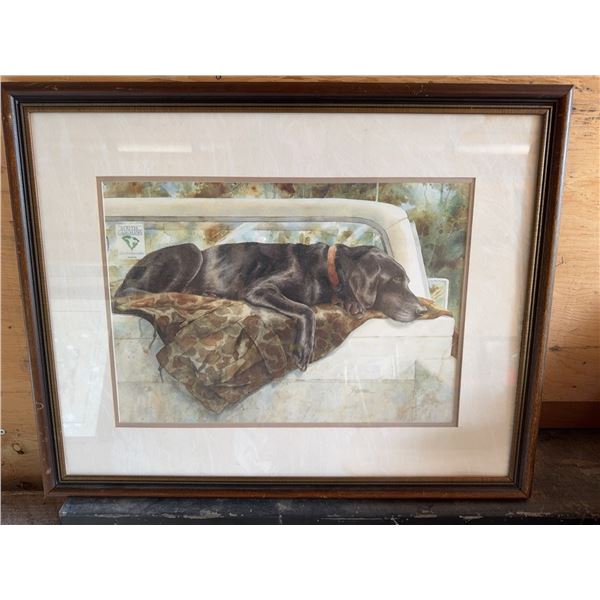 Signed Print of Black Lab by Shipman