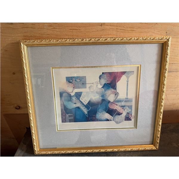 Framed Print of Musicians Trio