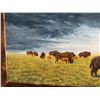 Image 6 : Buffalo Herd Oil Painting by A. Coulter
