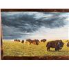 Image 7 : Buffalo Herd Oil Painting by A. Coulter