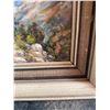 Image 5 : Framed Mountain Landscape Oil Painting