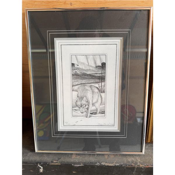 Colin Graeme 2003 Wolf Etching, Signed