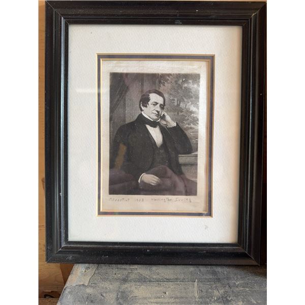 Mezzotint Portrait of Washington Irving