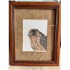 Image 1 : Framed Embroidered Bird Needlework