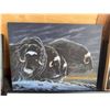 Image 3 : Musk Oxen Painting on Canvas by Ethinger