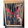 Image 1 : Framed Embossed Parrot Artwork