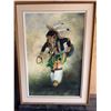 Image 1 : Framed Painting of Native American Dancer
