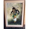 Image 3 : Framed Painting of Native American Dancer