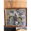 Image 2 : Framed African Abstract Mixed Media Artwork