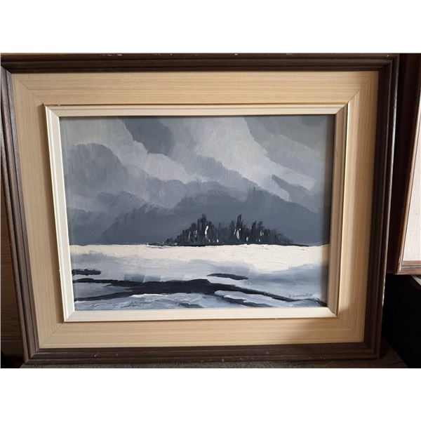 J. Schaumann 1978 Winter Landscape Painting