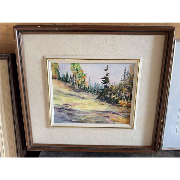 Framed Landscape Oil Painting on Canvas