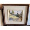 Image 1 : Framed Landscape Oil Painting on Canvas