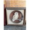 Image 1 : Shadow Box Owl Relief Artwork