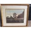 Image 1 : Framed Landscape Watercolor Painting