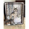 Image 1 : Wolf Pack Framed Art With Sculpted Figures
